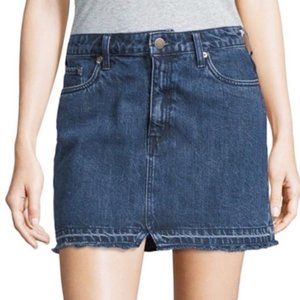 FREE PEOPLE Denim Mini Blue Skirt